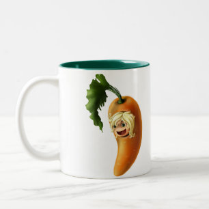 Caneca De Café Em Dois Tons Cenoura
