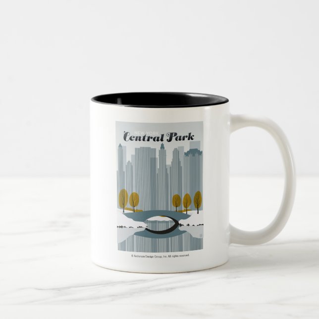 Caneca De Café Em Dois Tons Central Park, NYC - Neve (Direita)