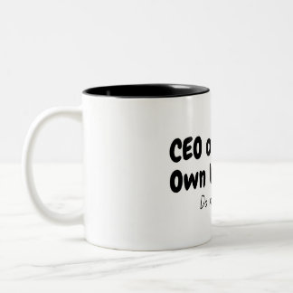 Caneca De Café Em Dois Tons CEO Mug, sentimentos introvertidos.