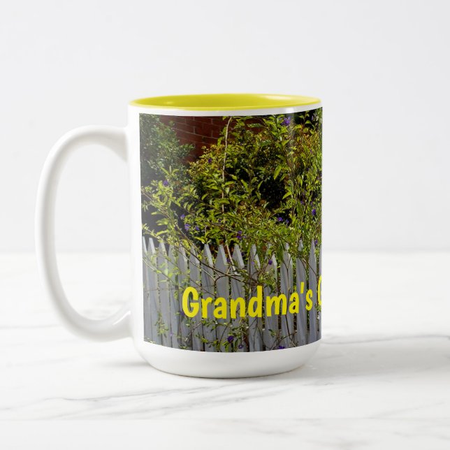 Caneca De Café Em Dois Tons Cerca de piche branca (Esquerda)