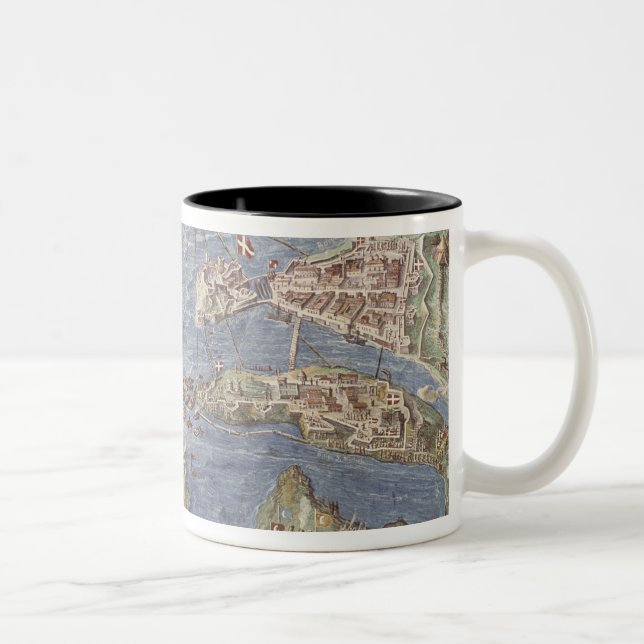 Caneca De Café Em Dois Tons Cerco de Malta (Direita)