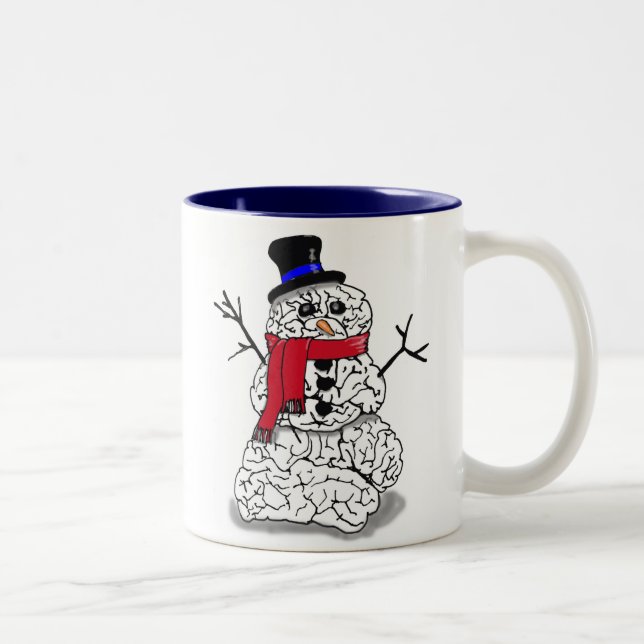 Caneca De Café Em Dois Tons Cérebro da Neve (Direita)