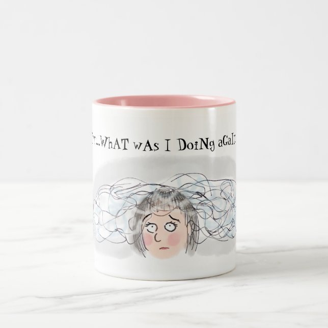 Caneca De Café Em Dois Tons Cérebro Menopause Mug (Centro)