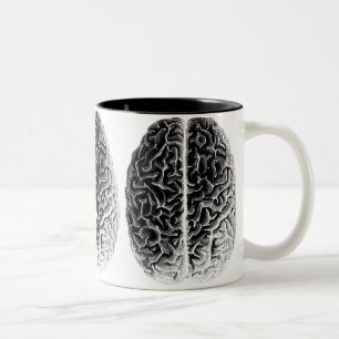 Caneca De Café Em Dois Tons Cérebros