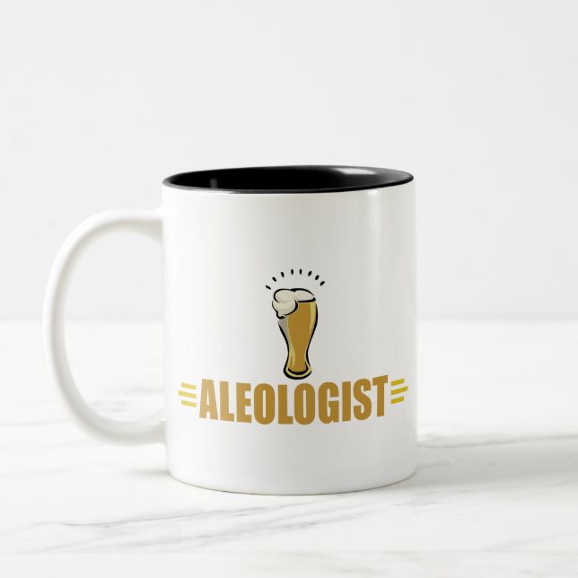Caneca De Café Em Dois Tons Cerveja Engraçada (Esquerda)