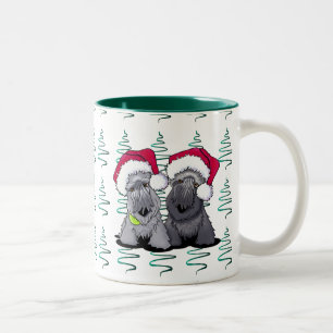 Caneca De Café Em Dois Tons Cesky Terrier Christmas