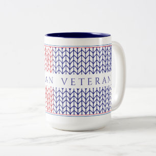Caneca De Café Em Dois Tons "CETADO AMERICANO" Caneca Alta da Marinha em Dois