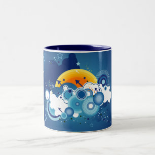 Caneca De Café Em Dois Tons Céu Azul