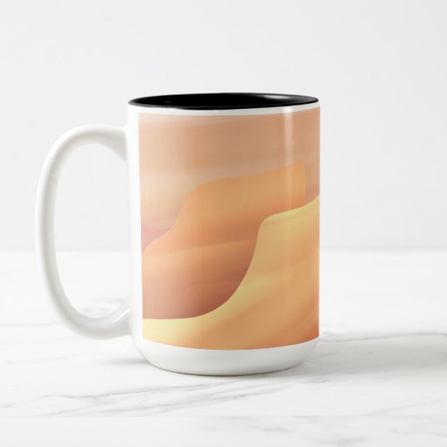 Caneca De Café Em Dois Tons Céu Pintado e Vibes do Deserto (Esquerda)