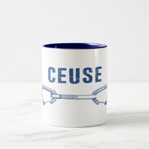 Caneca De Café Em Dois Tons Ceuse France Rock Escalando rapidamente