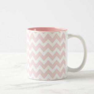 Caneca De Café Em Dois Tons Cevon Rosa e Branco