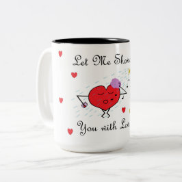 Caneca De Café Em Dois Tons Chá de amor
