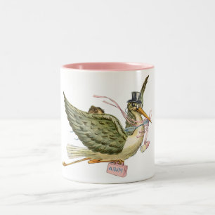 CANECA DE CAFÉ EM DOIS TONS CHÁ DE FRALDAS STORK