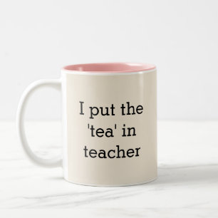 Caneca De Café Em Dois Tons Chá de Professor Amante Creme Personalizado Novida