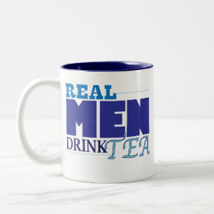 Caneca De Café Em Dois Tons Chá real da bebida dos homens (azul)
