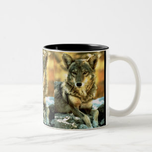 Caneca De Café Em Dois Tons Chacal, presentes dos amantes dos animais