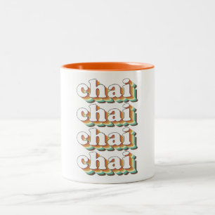 Caneca De Café Em Dois Tons Chai Chai Chai Chai - Tea Lovers