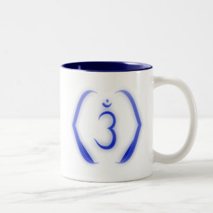Caneca De Café Em Dois Tons Chakra da Intuição "Stenciled" - Ajna