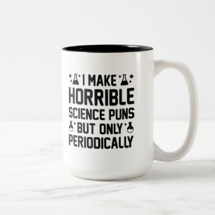 Caneca De Café Em Dois Tons Chalaças horríveas da ciência