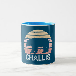 Caneca De Café Em Dois Tons Challis Idaho Retro Bear