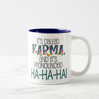 Caneca De Café Em Dois Tons Chama-se Karma