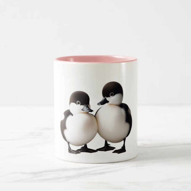 Caneca De Café Em Dois Tons Chamada Animada Duck Mug (Centro)