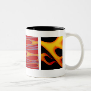 Caneca De Café Em Dois Tons Chamas