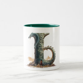 Caneca De Café Em Dois Tons Chamas Desafiadas: Taça De Cuta Dragão - Tipo J