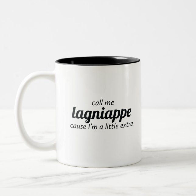 Caneca De Café Em Dois Tons Chame-me Lagniappe (Esquerda)