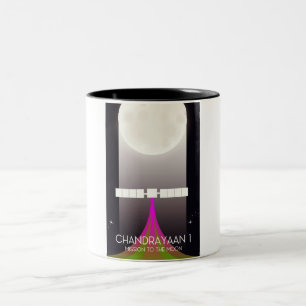 Caneca De Café Em Dois Tons chandrayaan -1 Missão espacial à Lua