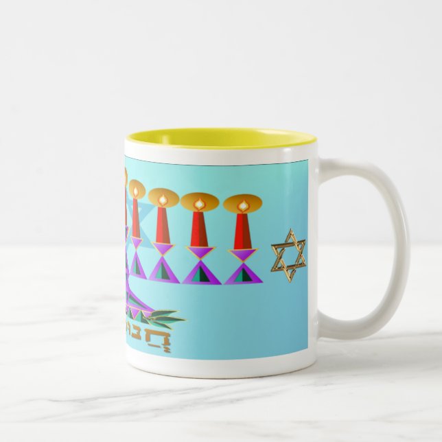 Caneca De Café Em Dois Tons Chanukah (Direita)