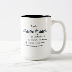 Caneca De Café Em Dois Tons Chaotic Reader Mug