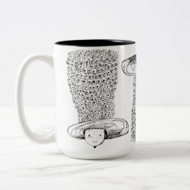 Caneca De Café Em Dois Tons Chapéu de Flor