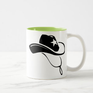 Caneca De Café Em Dois Tons Chapéu ocidental do xerife