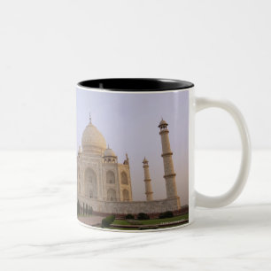Caneca De Café Em Dois Tons Charbagh vazio jardina no Taj Mahal no