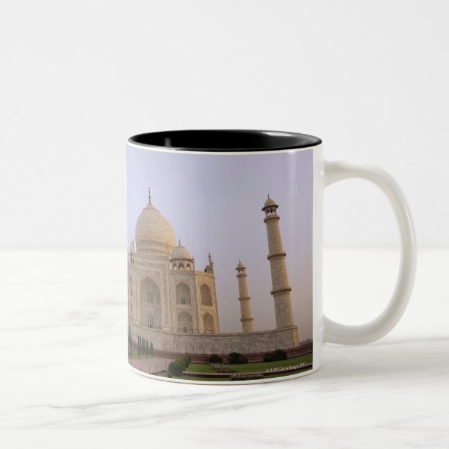 Caneca De Café Em Dois Tons Charbagh vazio jardina no Taj Mahal no (Direita)