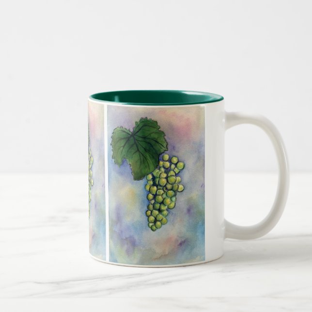 Caneca De Café Em Dois Tons Chardonnay Wine Graphics Mug (Direita)