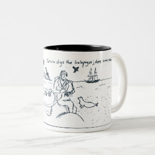 Caneca De Café Em Dois Tons Charles Darwin 1