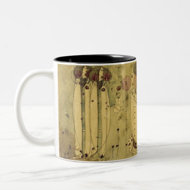 Caneca De Café Em Dois Tons Charles Rennie Mackintosh - The Wassail (Esquerda)