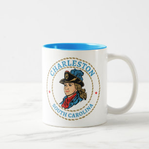 Caneca De Café Em Dois Tons Charleston South Carolina Colonial