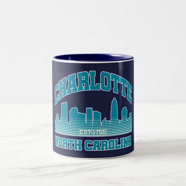 Caneca De Café Em Dois Tons Charlotte, Carolina do Norte (Centro)