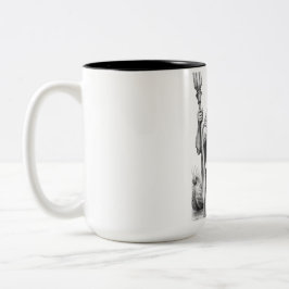 Caneca De Café Em Dois Tons Charon Ferryman Marble Statue Ink Art Mug