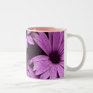 Caneca De Café Em Dois Tons Chás Rosa Flores Mole Mug