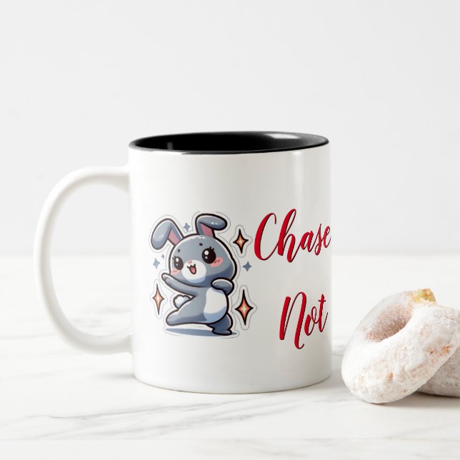 Caneca De Café Em Dois Tons Chase Dreams Not Carrots (Com Donut)