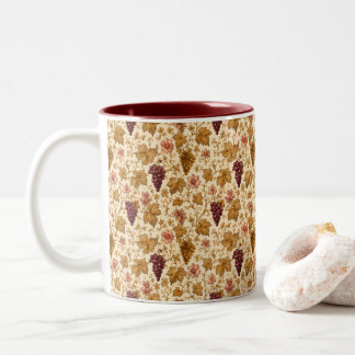 Caneca De Café Em Dois Tons Château Bordeaux Botanical Grapes Mug