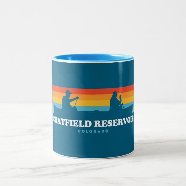 Caneca De Café Em Dois Tons Chatfield Reservoir Colorado (Centro)