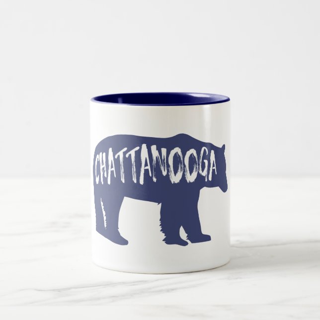 Caneca De Café Em Dois Tons Chattanooga Tennessee Bear (Centro)