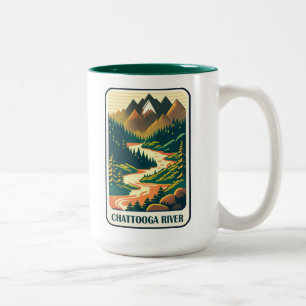 Caneca De Café Em Dois Tons Chattooga River Carolina do Sul