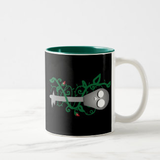 Caneca De Café Em Dois Tons Chave Skeleton