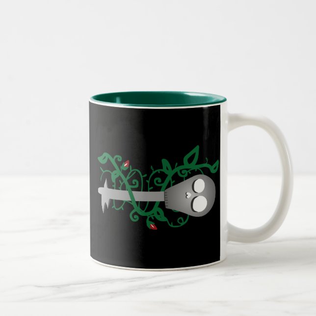 Caneca De Café Em Dois Tons Chave Skeleton (Direita)